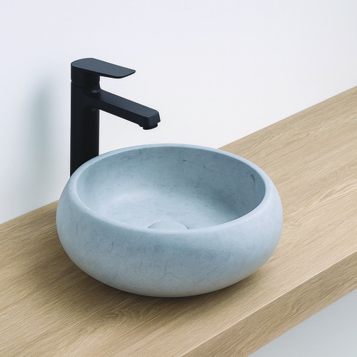 Vasque ronde à poser SORA en céramique Ø36 x h.12 cm -  Béton